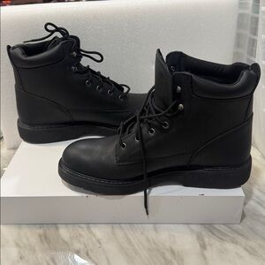 Footonic 11 Men Shoes Contoured Cushioned Inserts Lace Up Slipless Black size 12